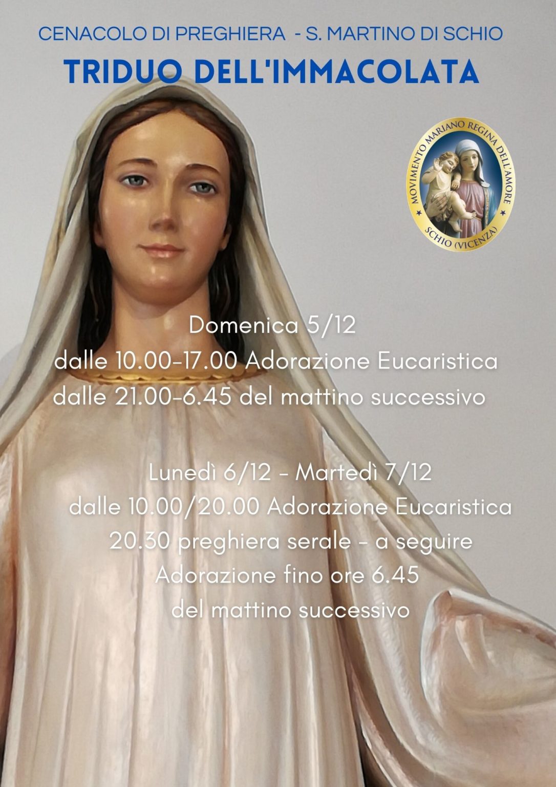 Triduo Di Adorazione Eucaristica Per La Solennit Dell Immacolata